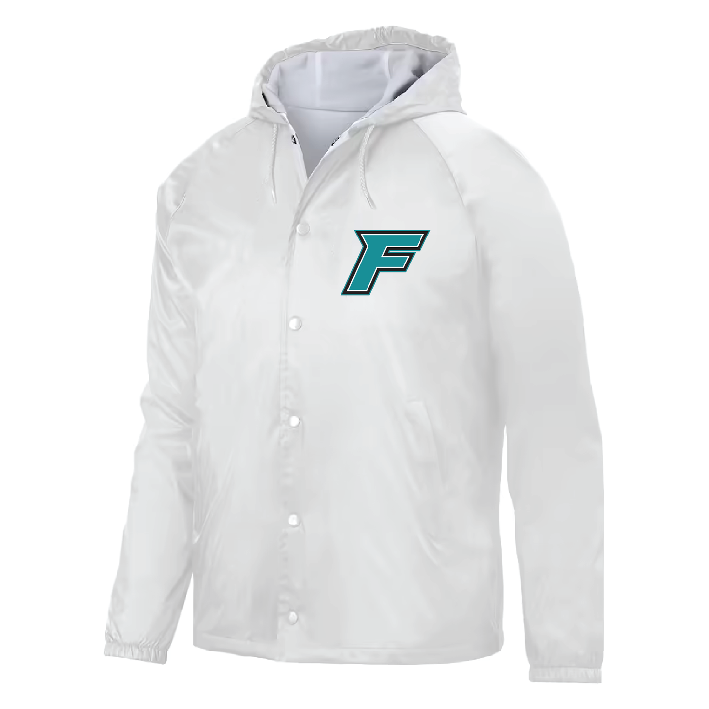 F Logo - Mens Hooded Coach's Jacket