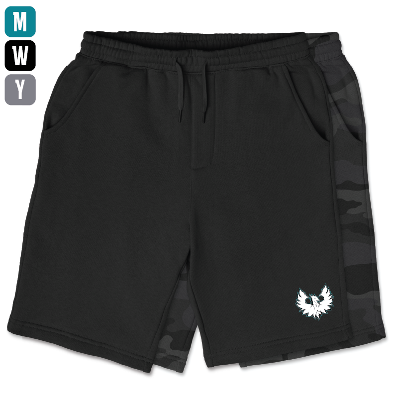 White Phoenix Logo - Mens | Womens | Youth Fleece Shorts