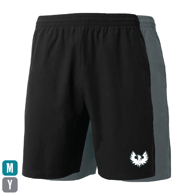 White Phoenix Logo - Mens Woven Pocketed Short
