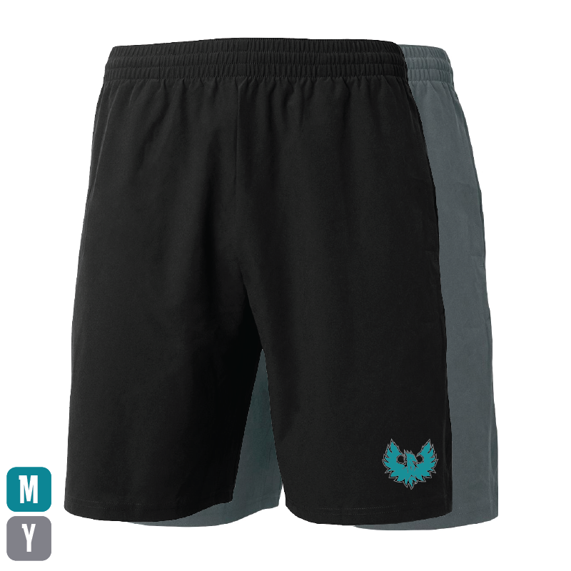 Teal Phoenix Logo - Mens Woven Pocketed Short