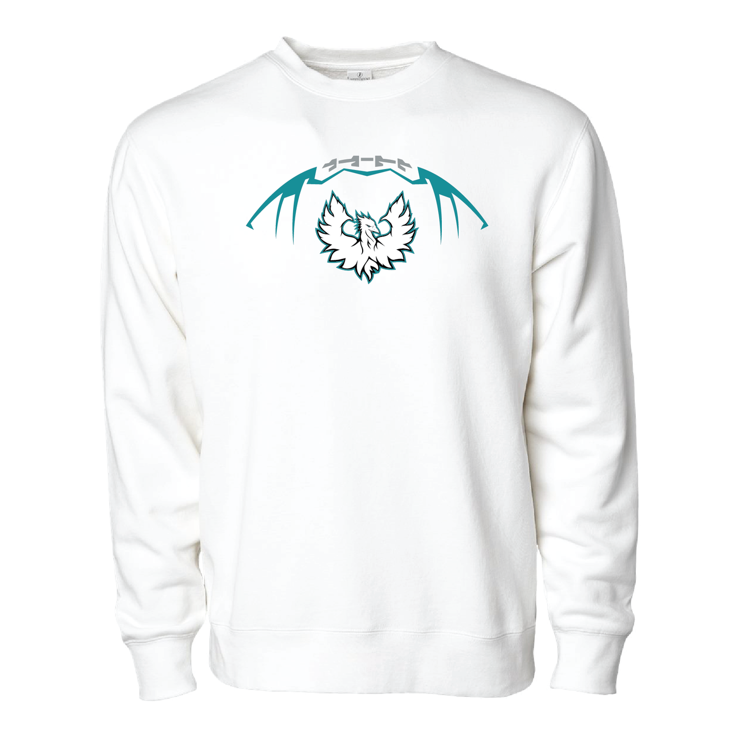 Football W/White Phoenix Logo - Adult Crewneck Sweatshirt