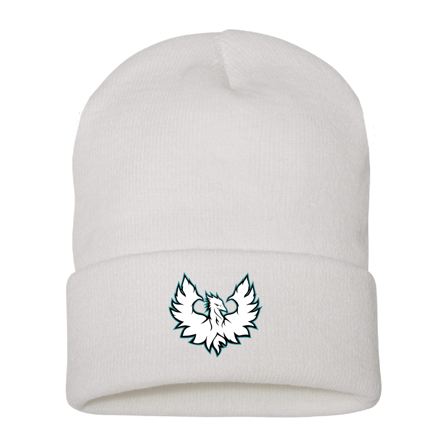 White Phoenix Logo - Cuffed Beanie