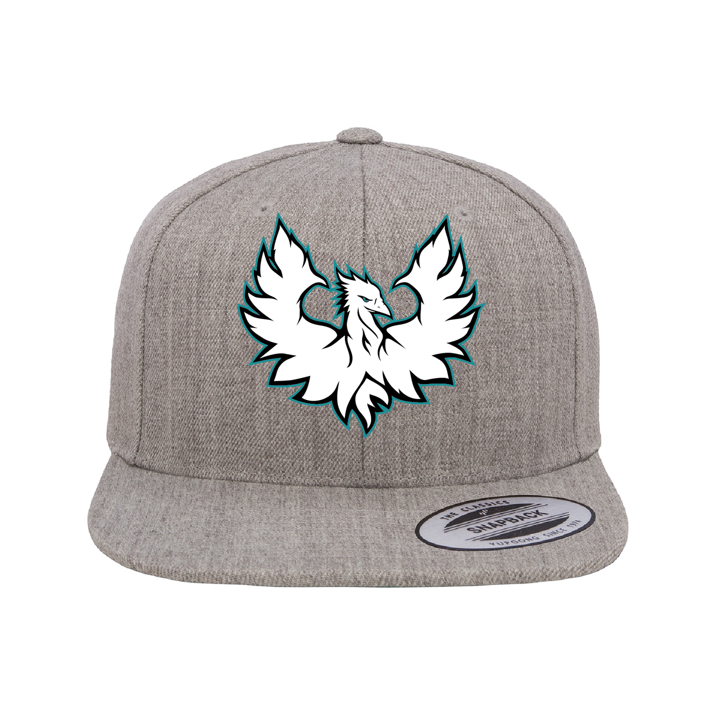 White Phoenix Logo - Flat Bill Snapback