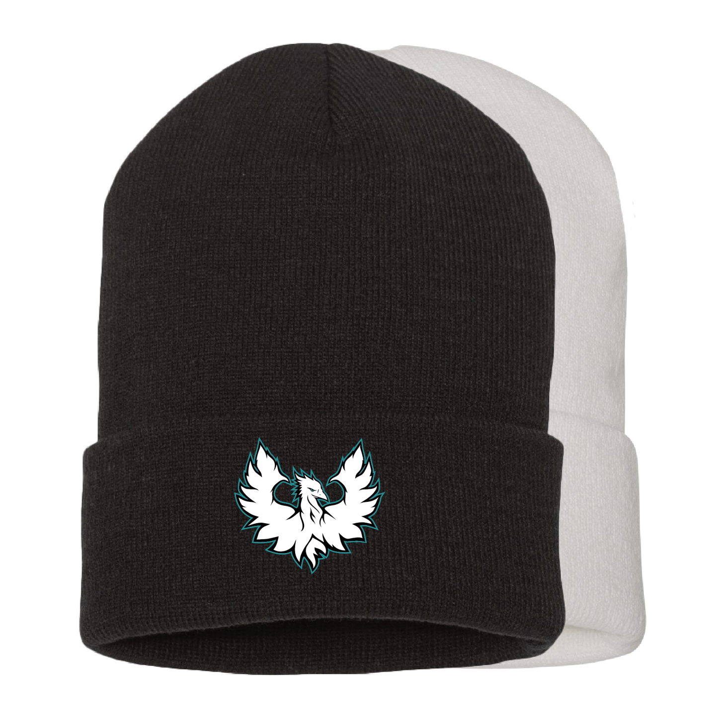 White Phoenix Logo - Cuffed Beanie
