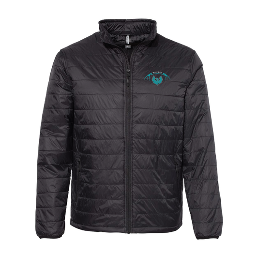 Football W/Teal Phoenix Logo - Mens | Womens Puffer Jacket