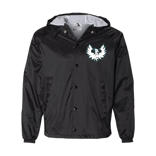White Phoenix Logo - Mens Hooded Coach's Jacket