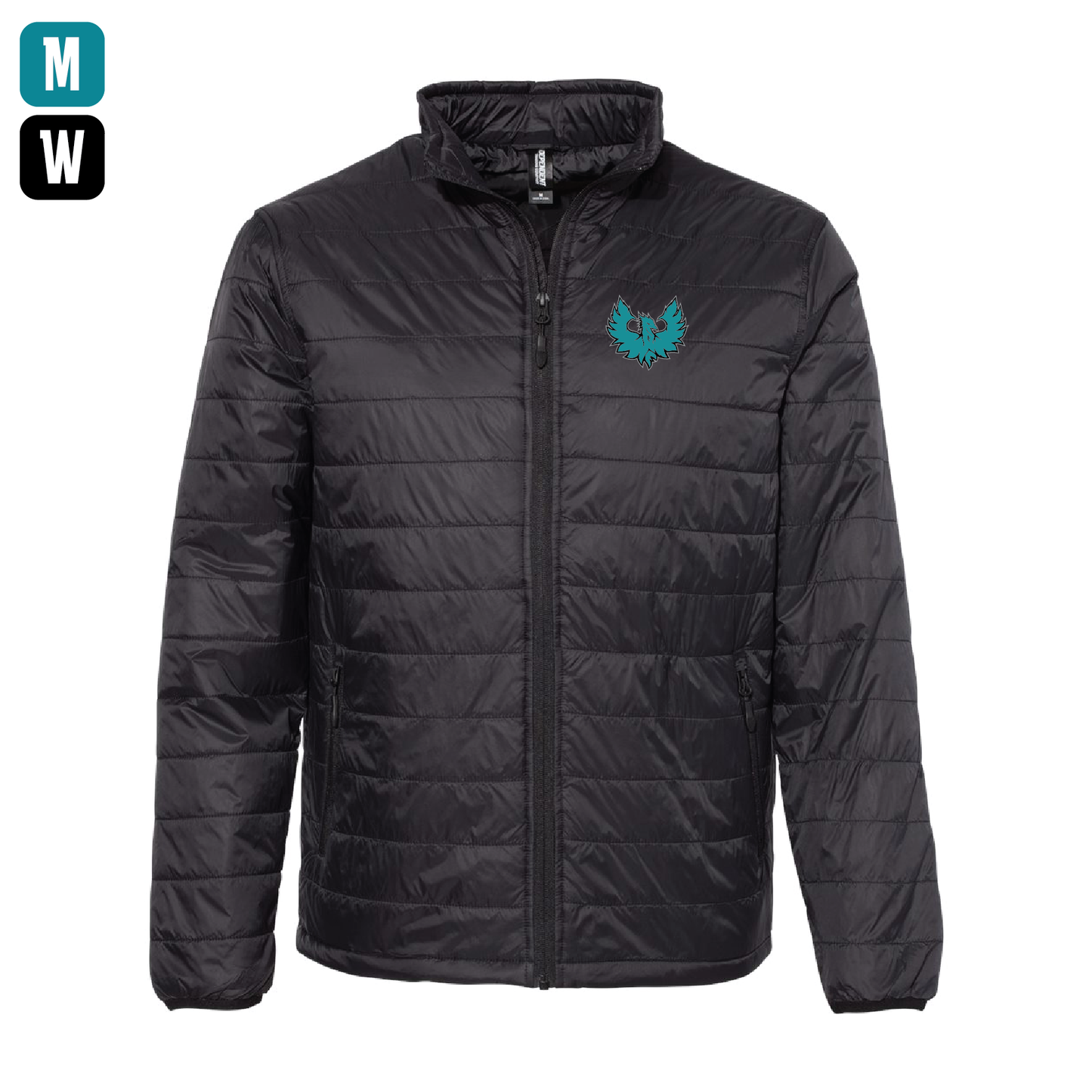 Teal Phoenix Logo - Mens | Womens Puffer Jacket