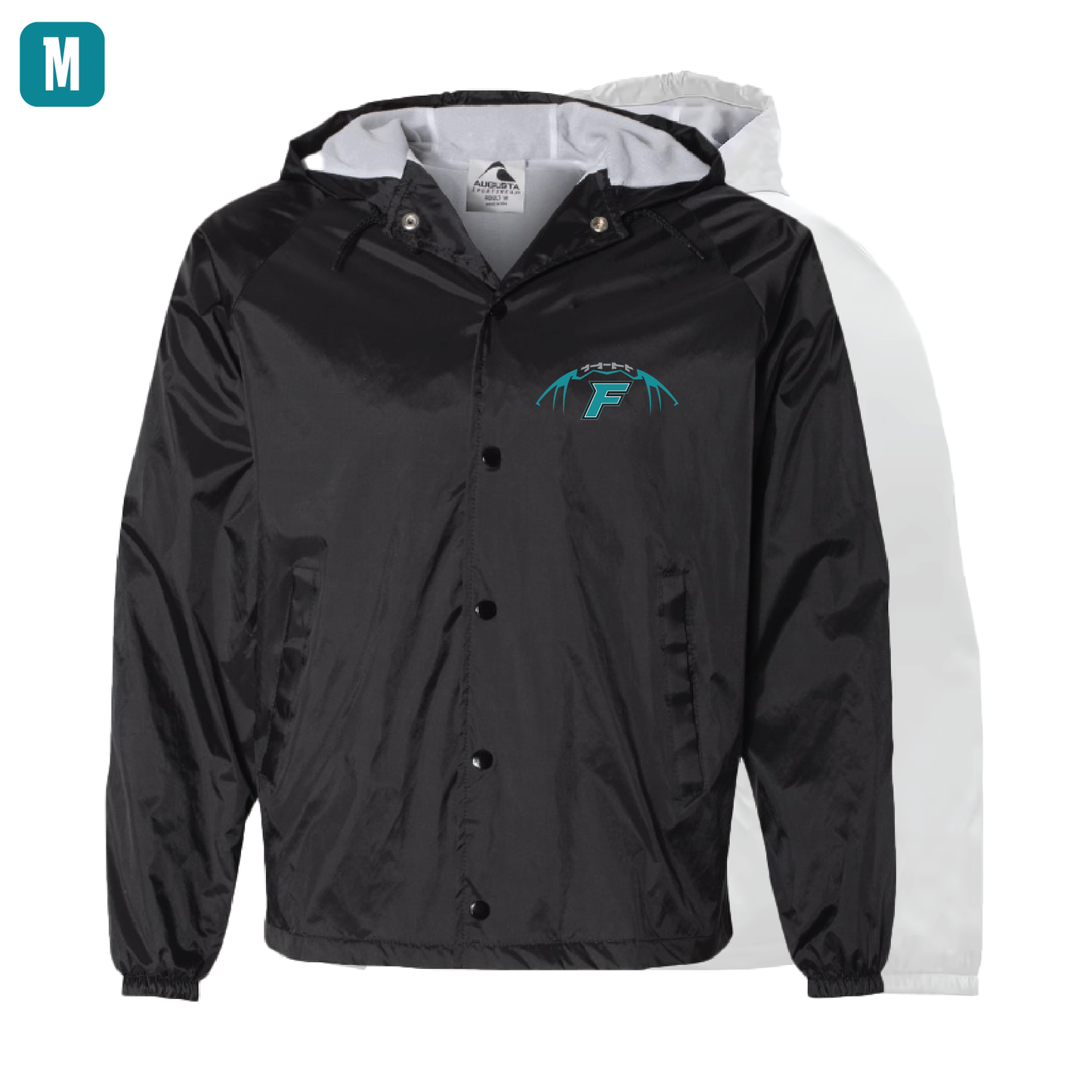 Football W/F Logo - Mens Hooded Coach's Jacket