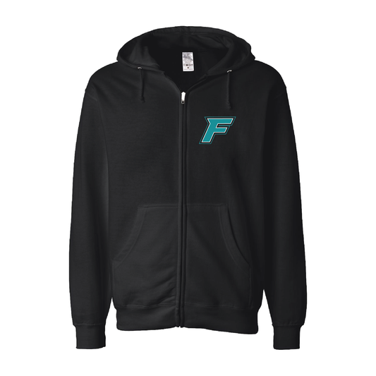F Logo - Adult Sponge Fleece Full-Zip Hoodie