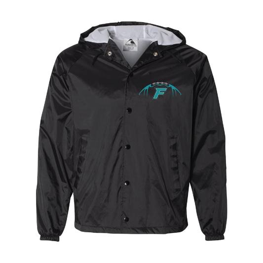 Football W/F Logo - Mens Hooded Coach's Jacket