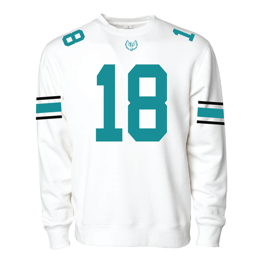 White Jersey - Adult Crewneck Sweatshirt