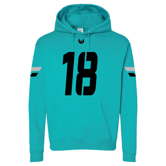 Teal Jersey Hoodie- Adult Hoodie