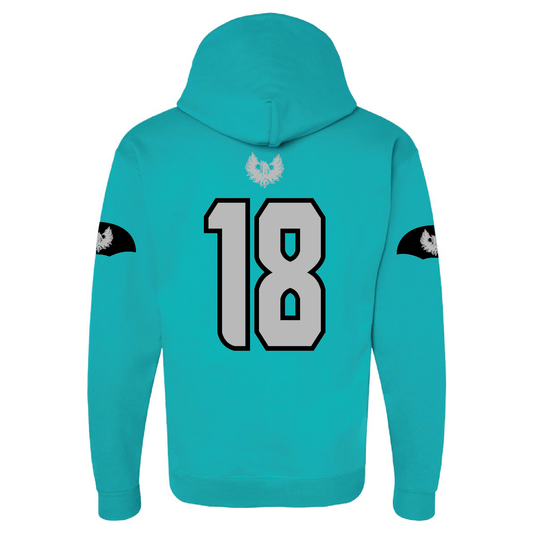 Teal Sophomore Jersey Hoodie- Adult Hoodie