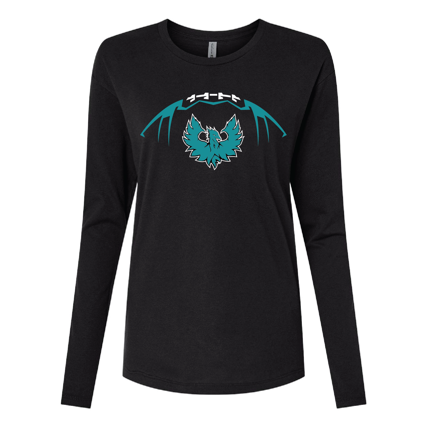 Football W/Teal Phoenix Logo - Mens | Womens | Youth Long Sleeve T-Shirt