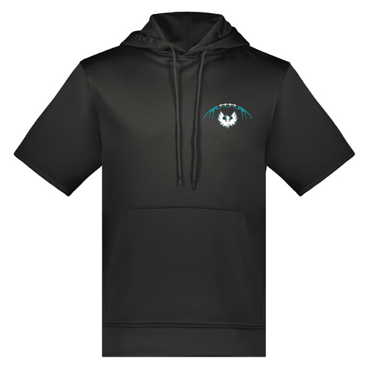 Football W/White Phoenix Logo - Adult Short Sleeve Hoodie