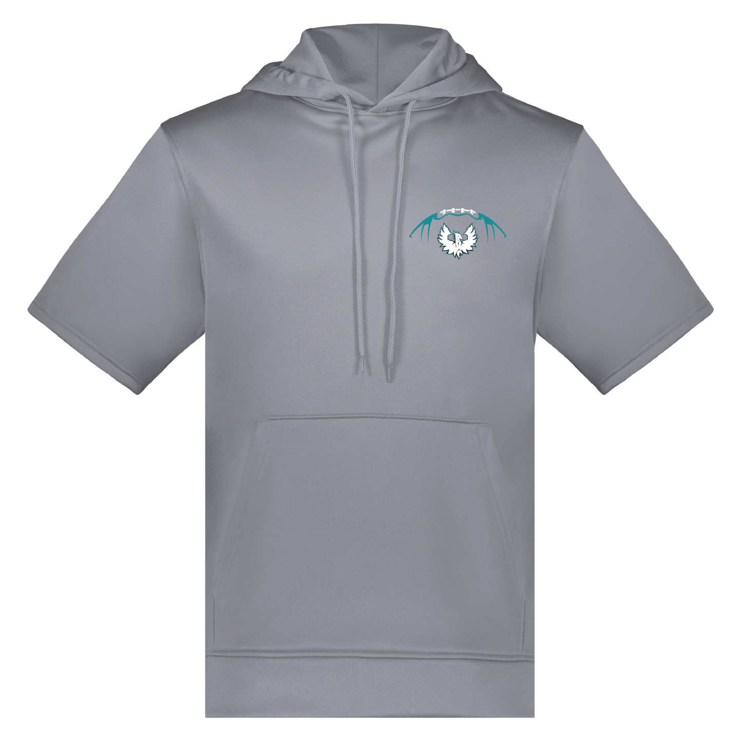 Football W/White Phoenix Logo - Adult Short Sleeve Hoodie