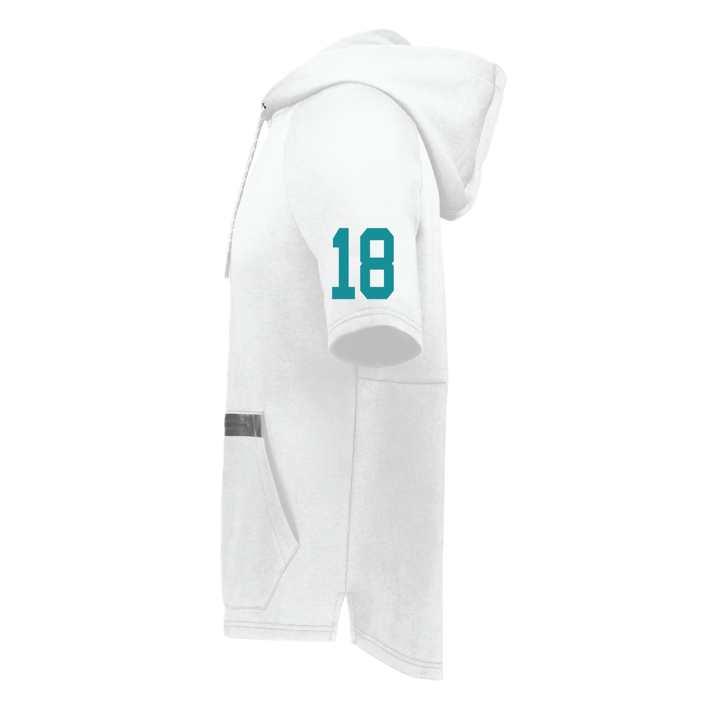 Teal Phoenix Logo - Adult Short Sleeve Tech Fleece Hoodie