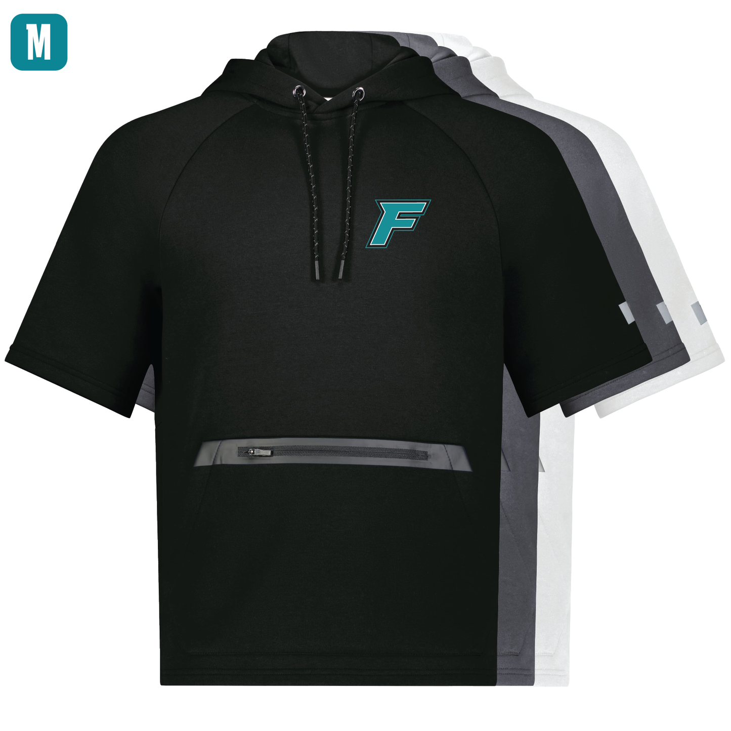 F Logo - Adult Short Sleeve Tech Fleece Hoodie