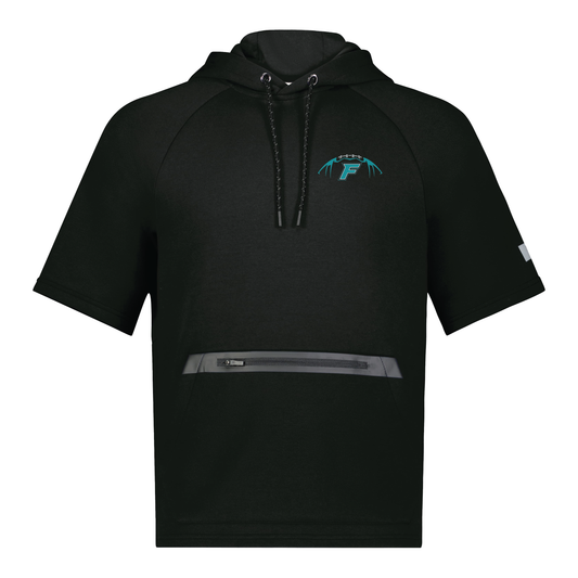 Football W/F Logo - Adult Short Sleeve Tech Fleece Hoodie