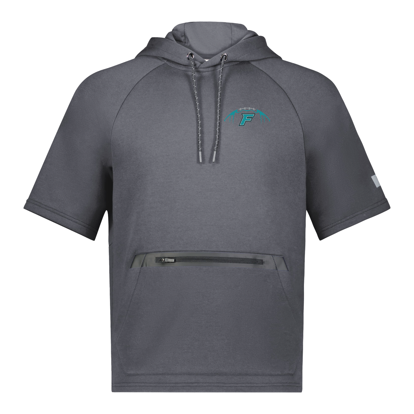 Football W/F Logo - Adult Short Sleeve Tech Fleece Hoodie