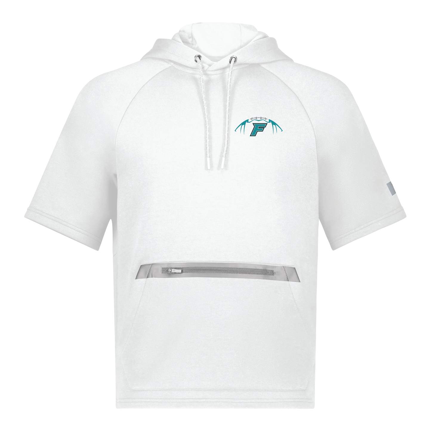 Football W/F Logo - Adult Short Sleeve Tech Fleece Hoodie
