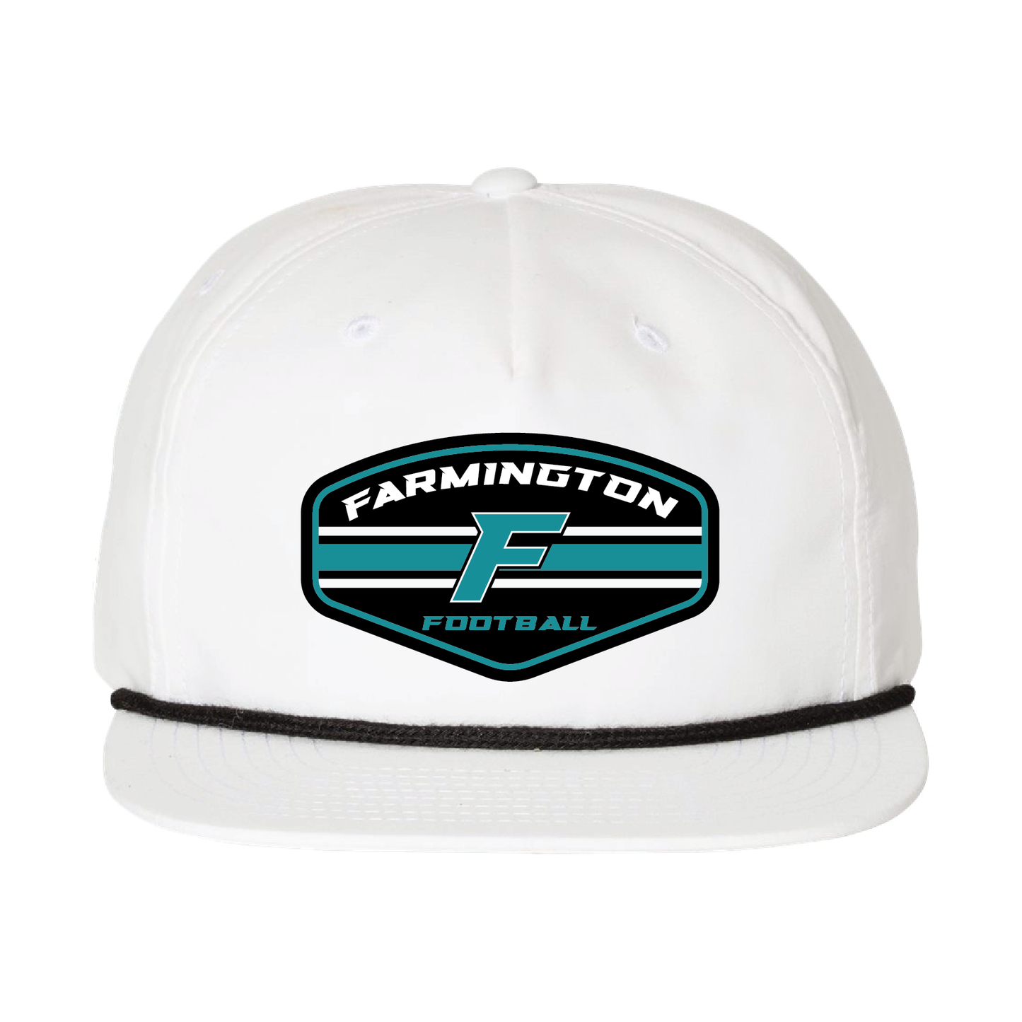 Farmington Football Stripe - 5 Panel High Profile Relaxed Cotton Blend Rope Hat