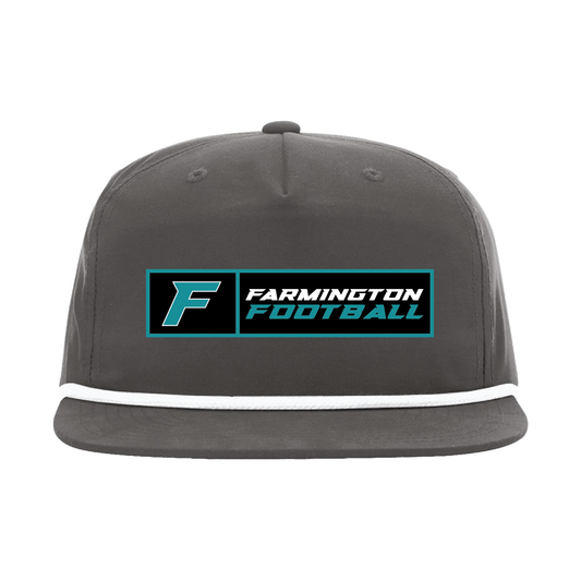 Farmington Football Patch - 5 Panel High Profile Relaxed Cotton Blend Rope Hat