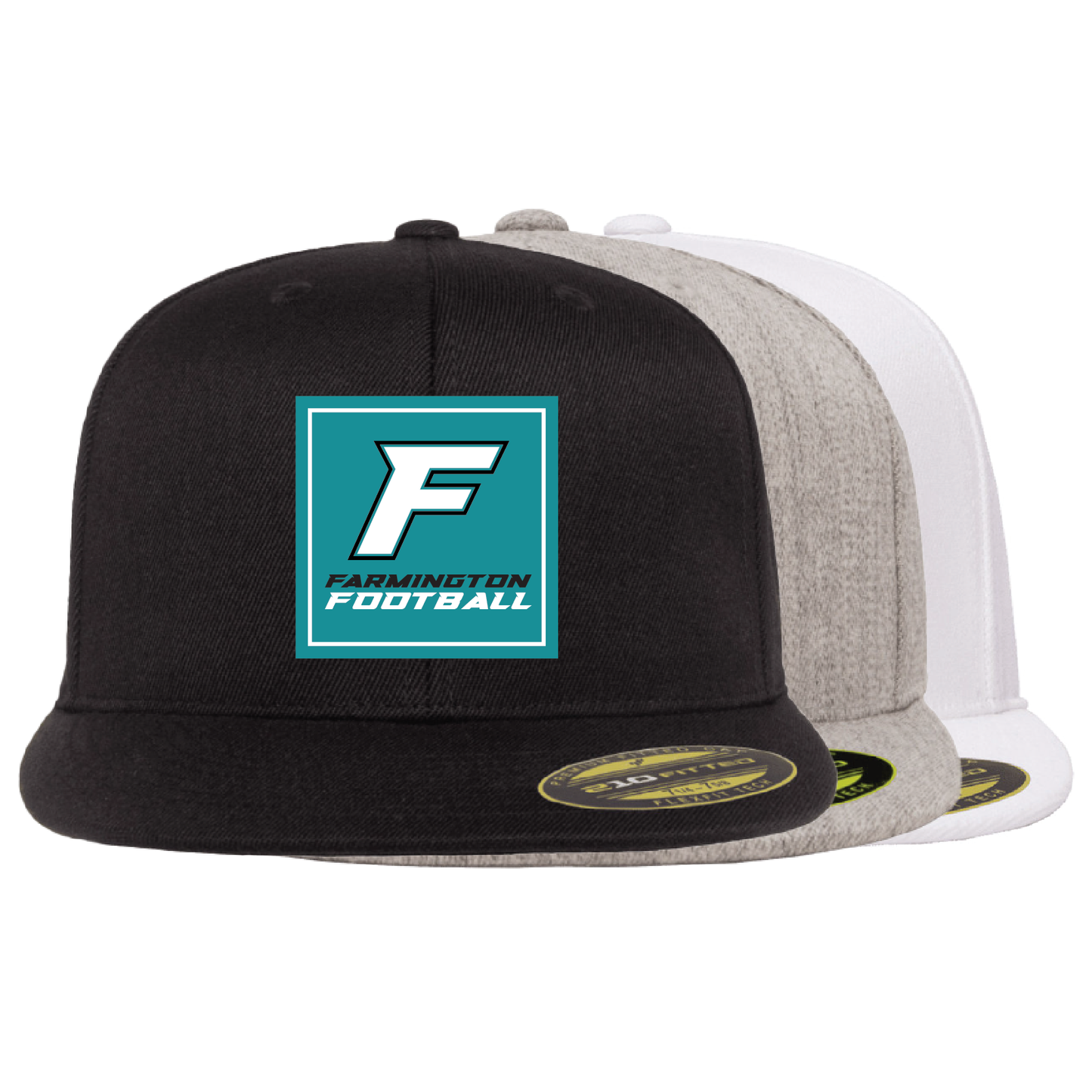 Farmington Football Square Patch - Flat Bill Flexfit