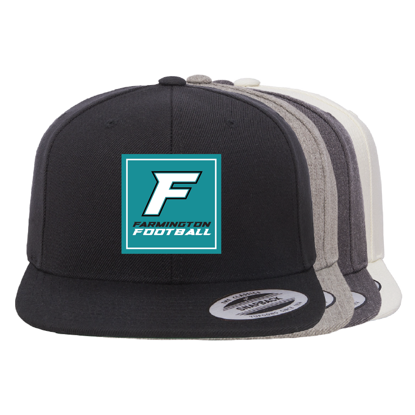 Farmington Football Square Patch - Flat Bill Snapback