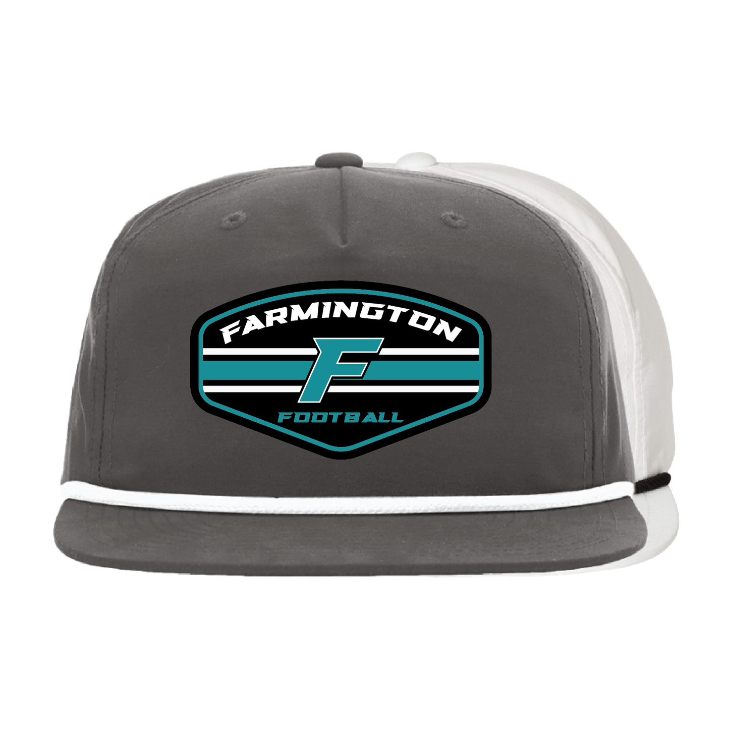 Farmington Football Stripe - 5 Panel High Profile Relaxed Cotton Blend Rope Hat