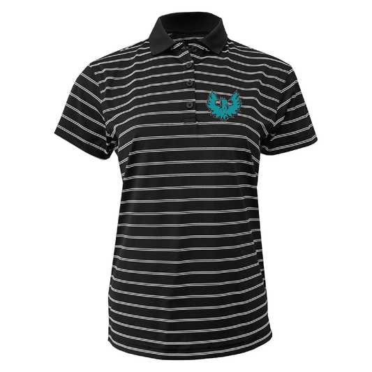 Teal Phoenix Logo - Mens | Womens Wide Stripe Polo
