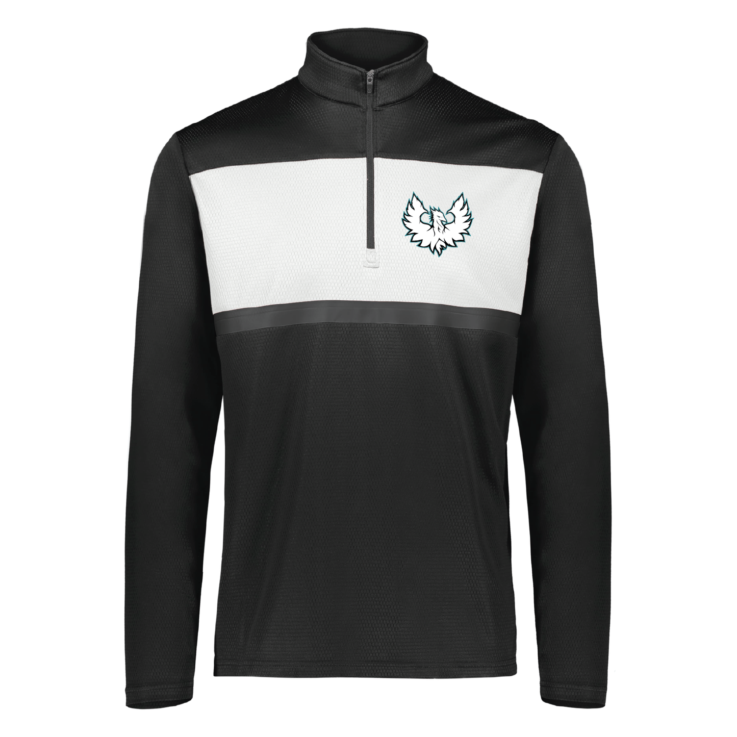 White Phoenix Logo - Mens | Womens PrismBold 1/4 Zip Pullover