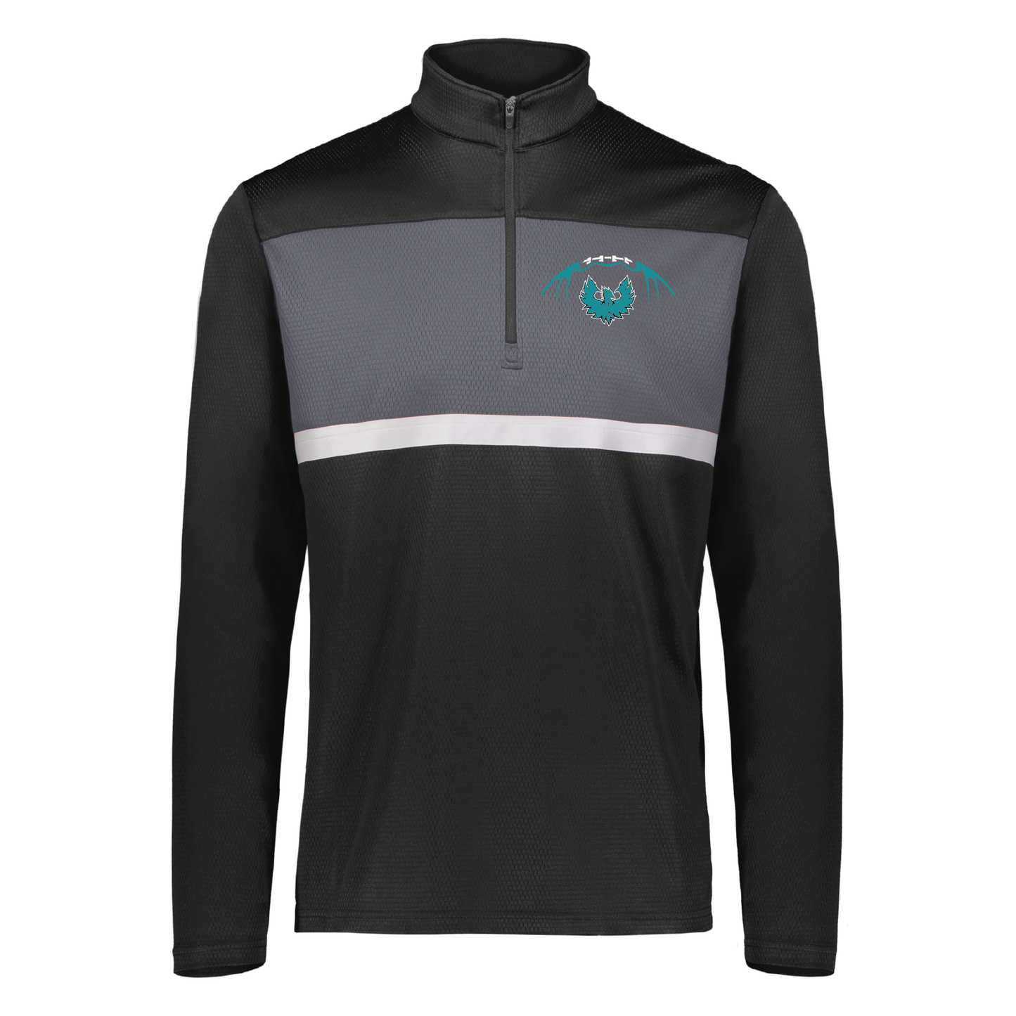 Football W/Teal Phoenix Logo - Mens | Womens PrismBold 1/4 Zip Pullover