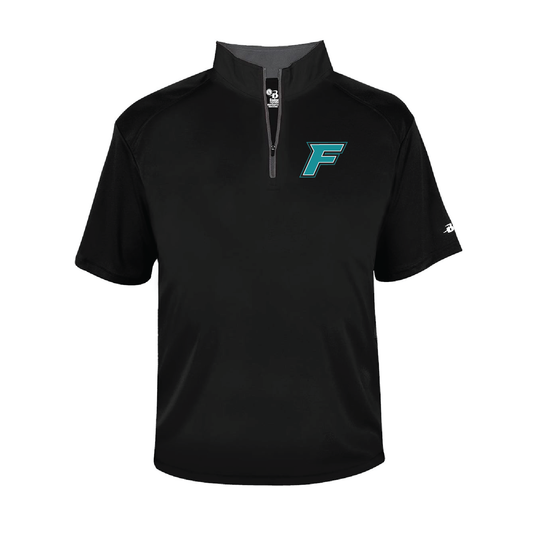 F Logo - Mens Short Sleeve 1/4 ZIP