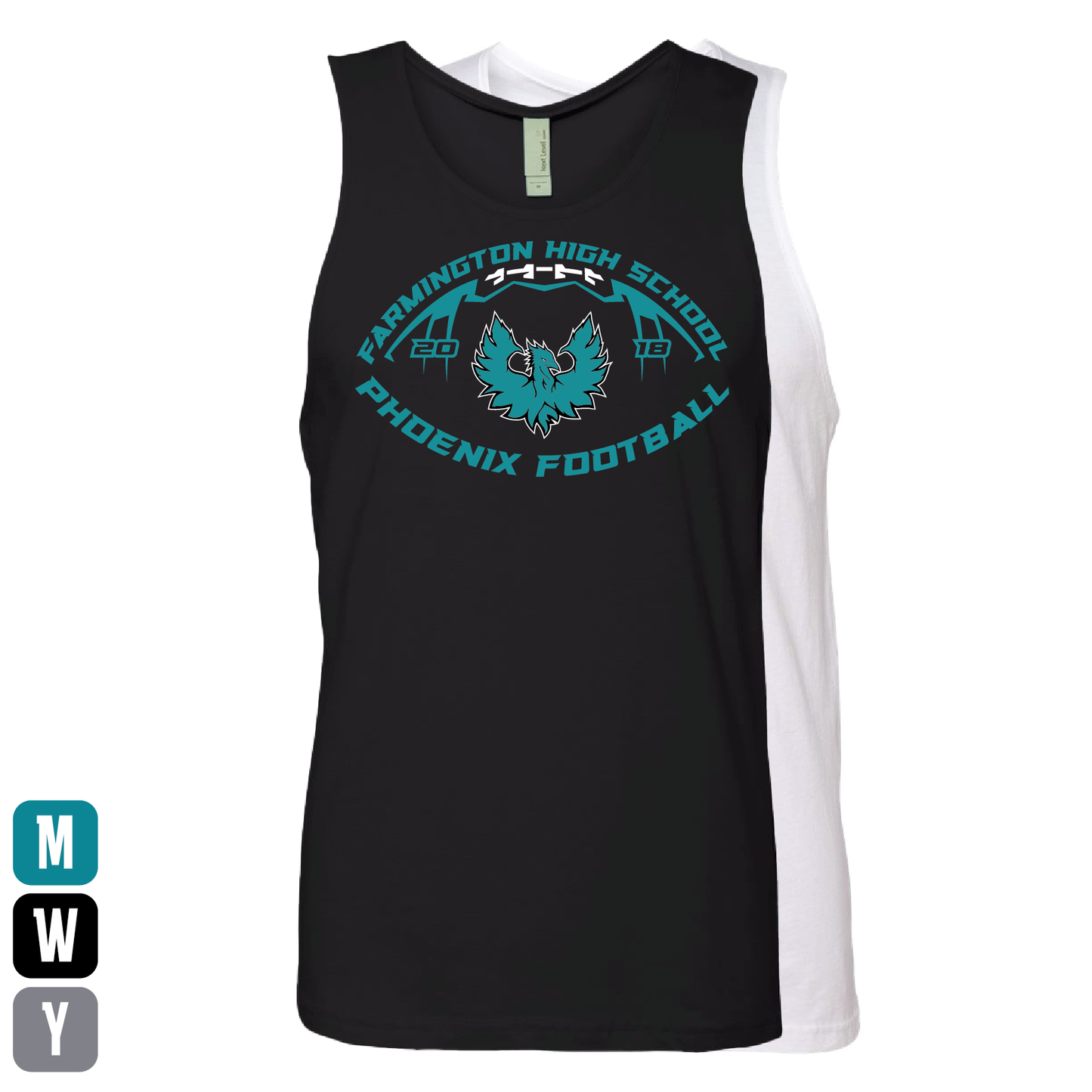 Farmington High School Phoenix Football W/Teal Phoenix - Mens | Womens | Youth Tank Top