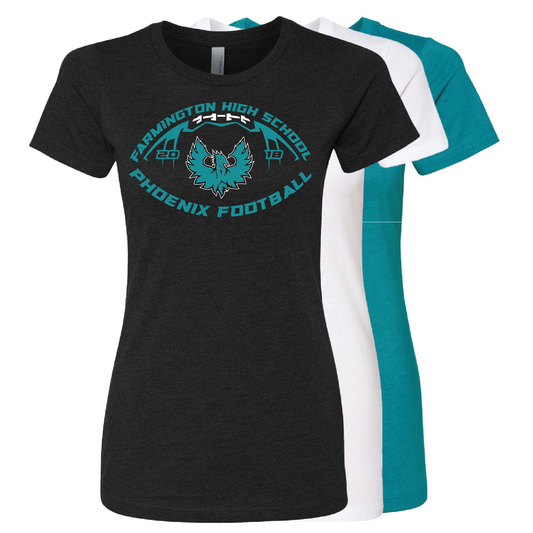 Farmington High School Phoenix Football W/Teal Phoenix - Mens | Womens | Youth CVC T-Shirt