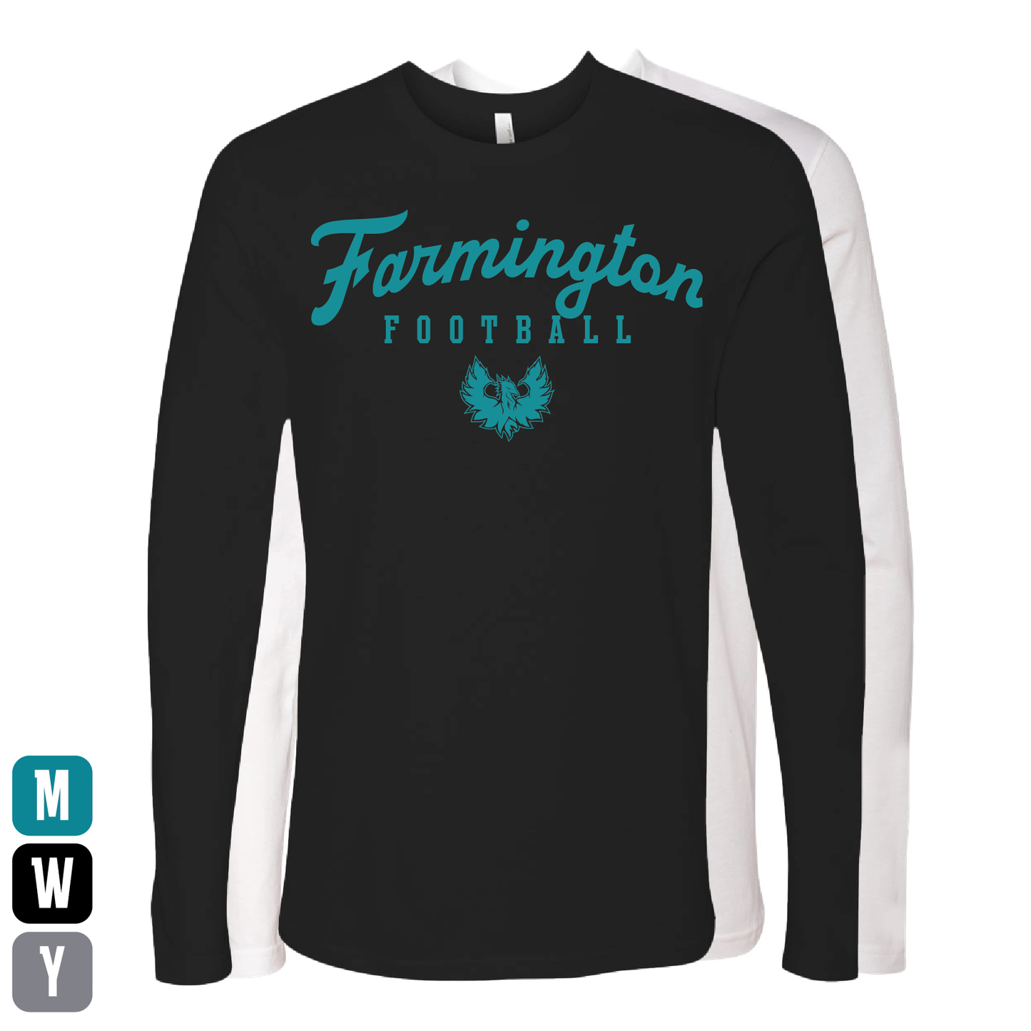 Farmington Script Football - Mens | Womens | Youth Long Sleeve T-Shirt
