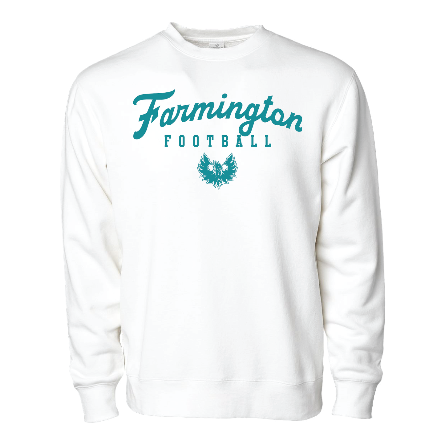 Farmington Script Football - Adult Crewneck Sweatshirt