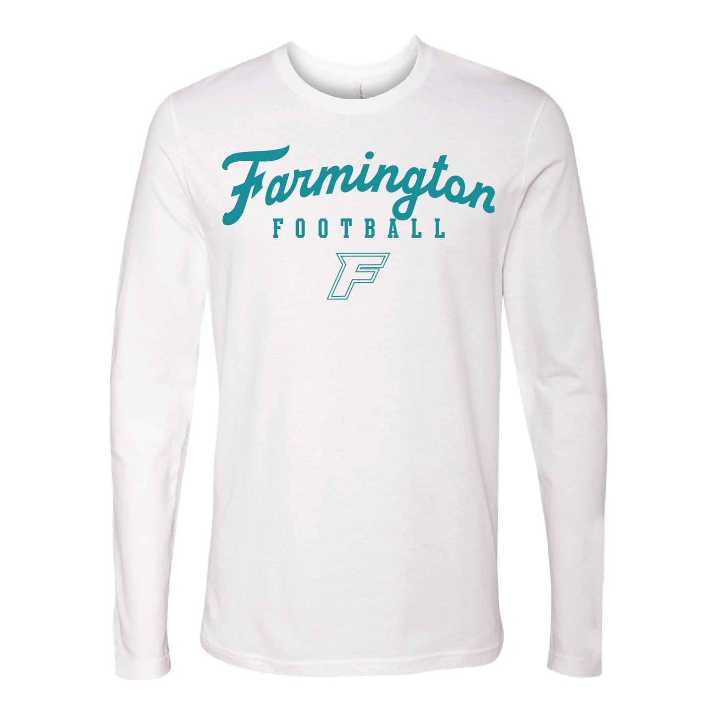 Farmington Script Football F Logo - Mens | Womens | Youth Long Sleeve T-Shirt