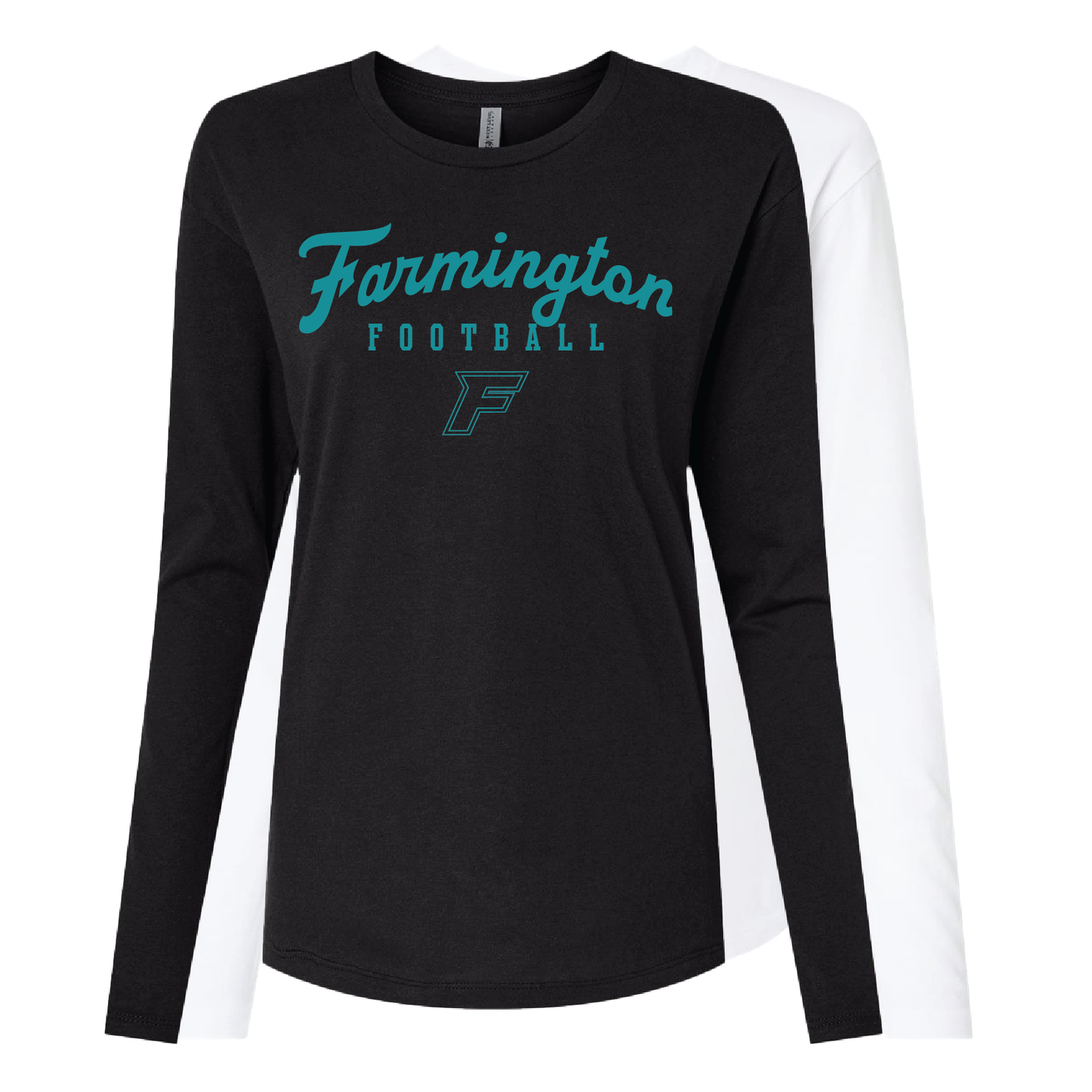 Farmington Script Football F Logo - Mens | Womens | Youth Long Sleeve T-Shirt