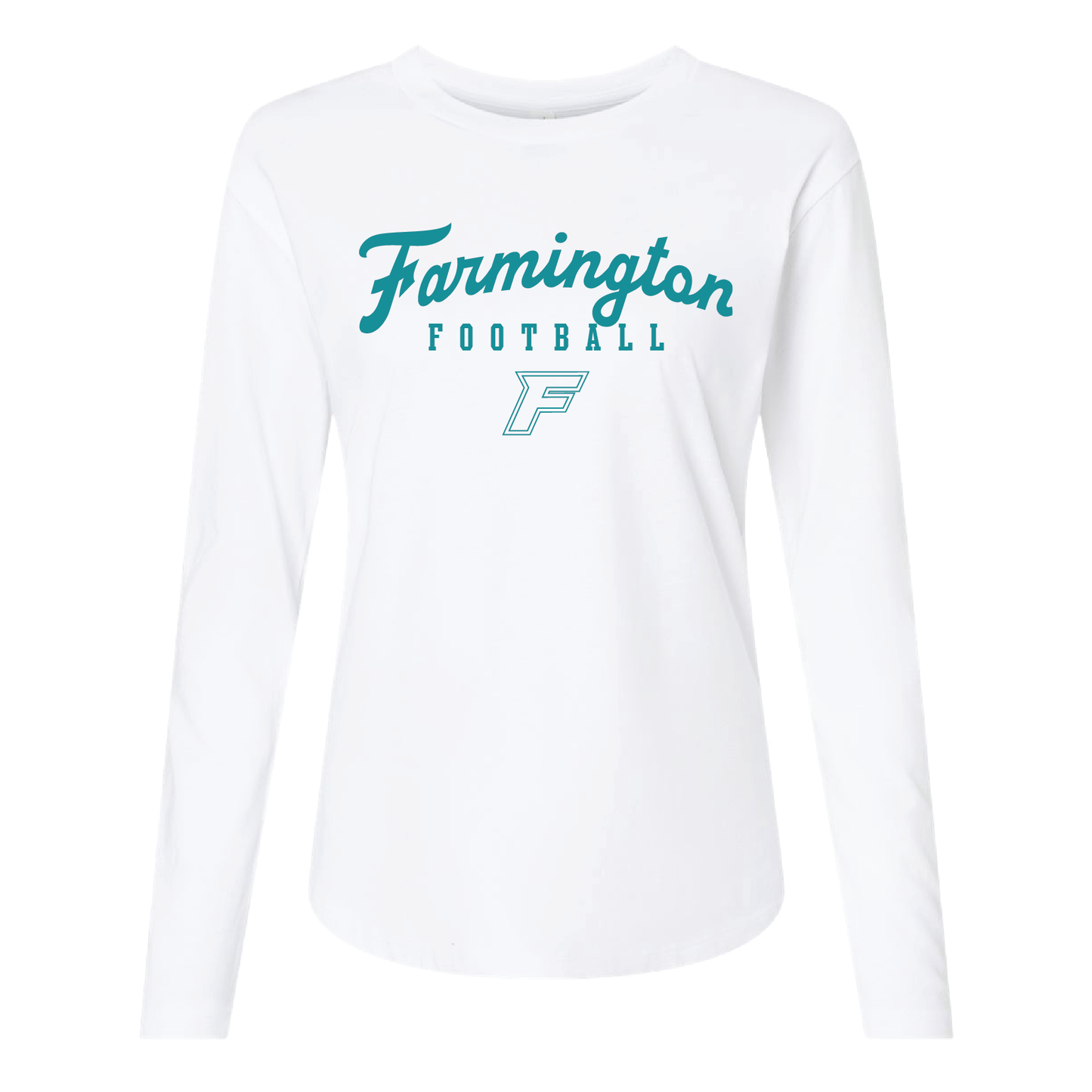 Farmington Script Football F Logo - Mens | Womens | Youth Long Sleeve T-Shirt