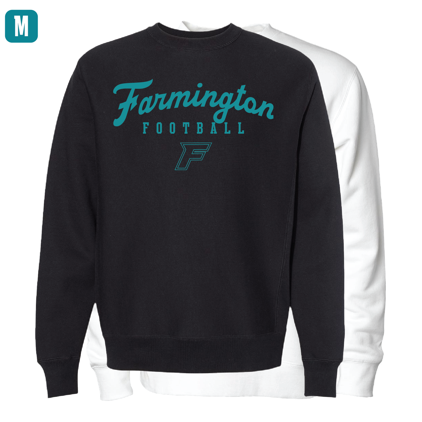 Farmington Script Football F Logo - Adult Crewneck Sweatshirt