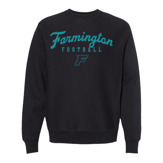 Farmington Script Football F Logo - Adult Crewneck Sweatshirt