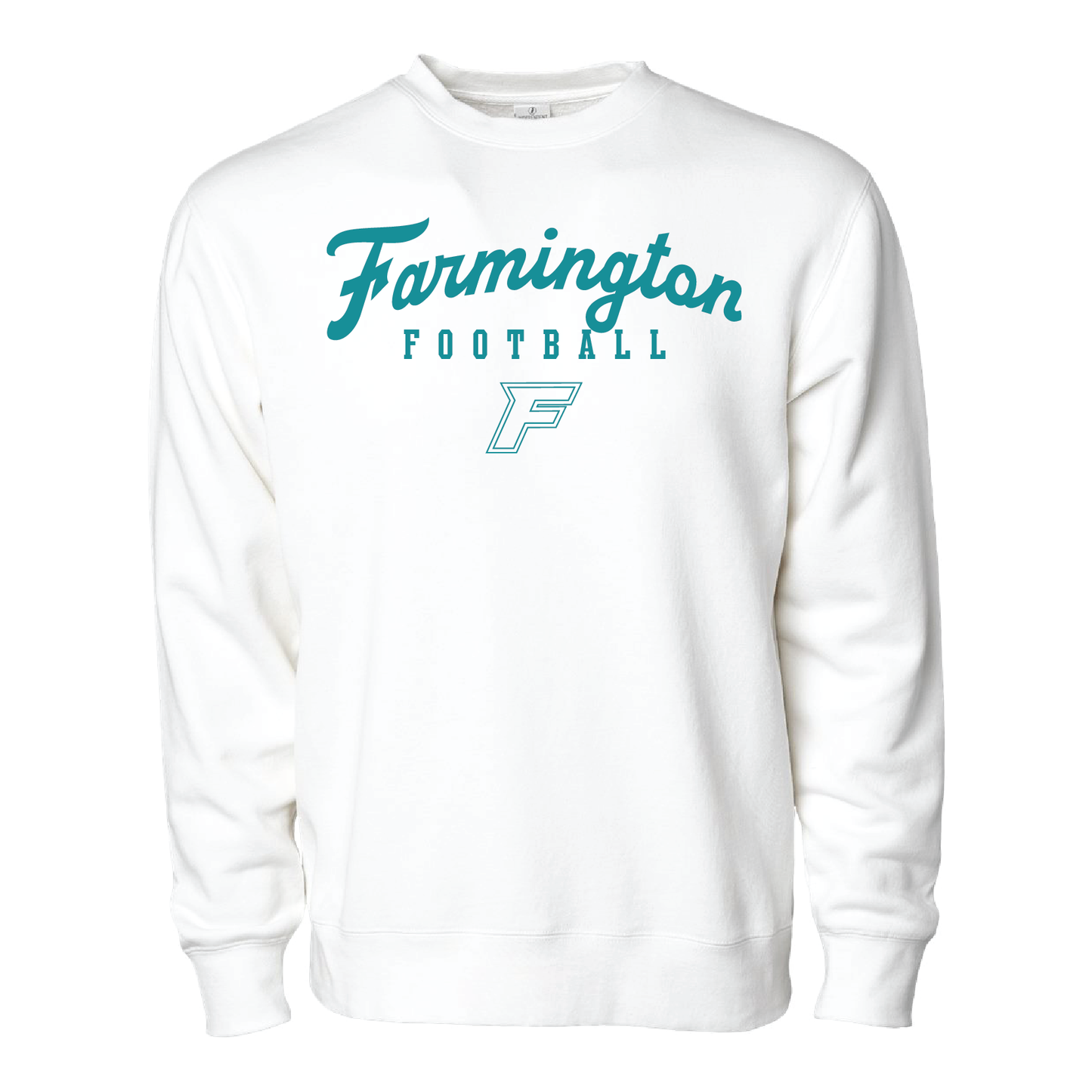 Farmington Script Football F Logo - Adult Crewneck Sweatshirt