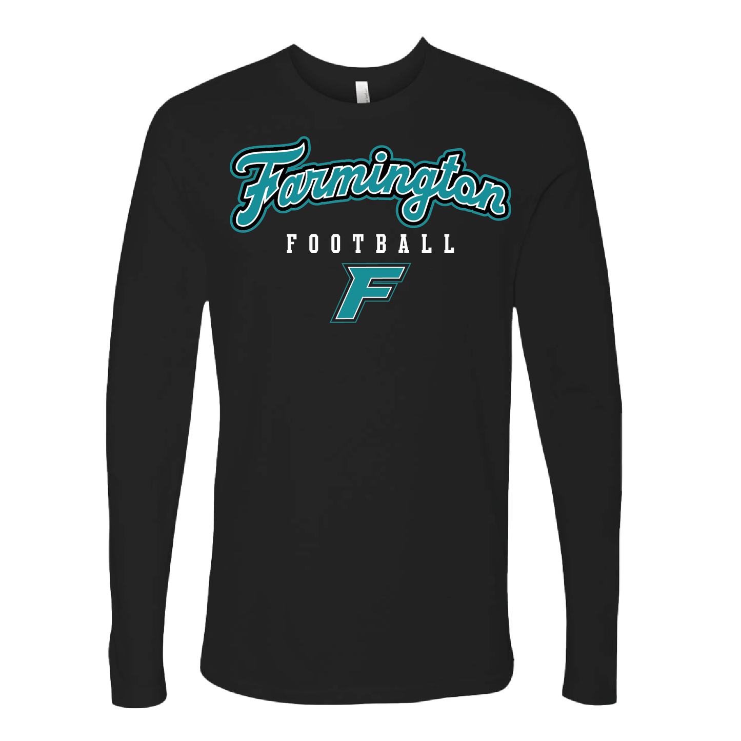 Farmington Football Script W/F Logo - Mens | Womens | Youth Long Sleeve T-Shirt