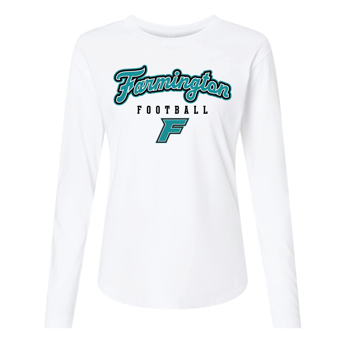 Farmington Football Script W/F Logo - Mens | Womens | Youth Long Sleeve T-Shirt