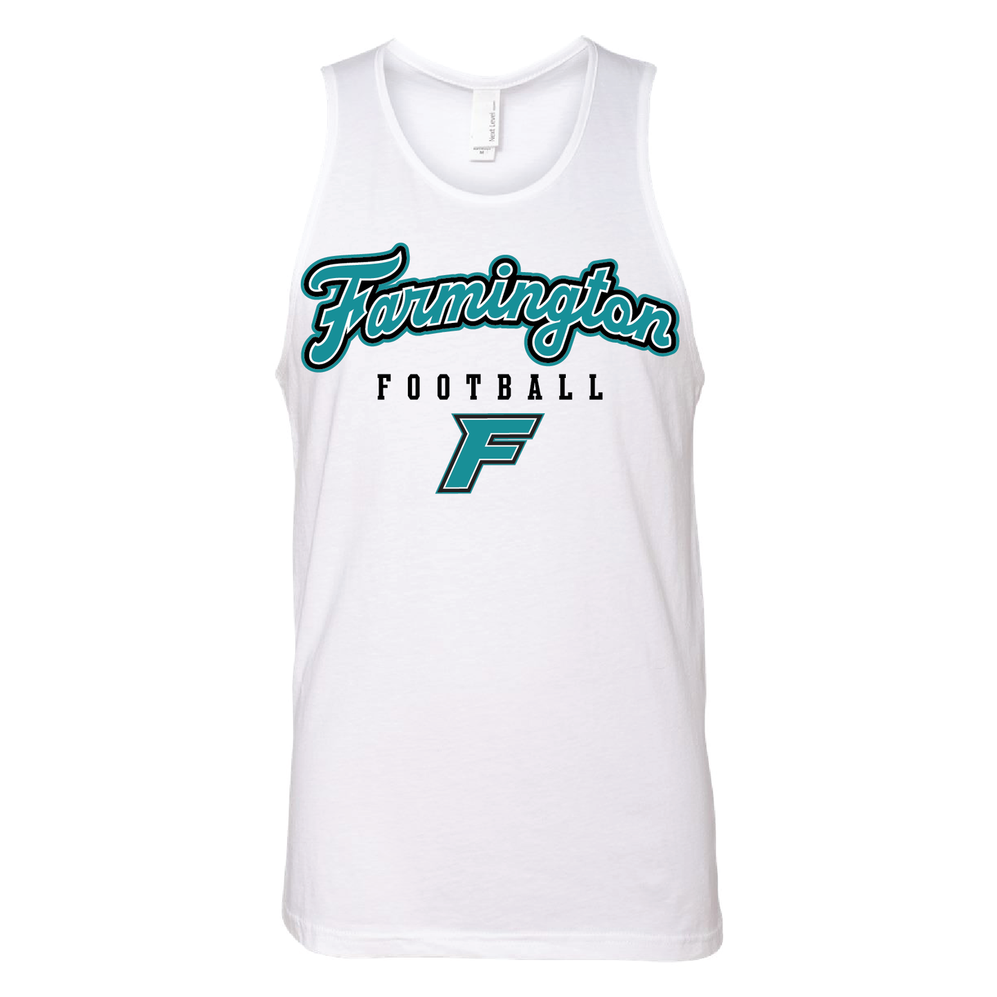 Farmington Football Script W/F Logo - Mens | Womens | Youth Tank Top