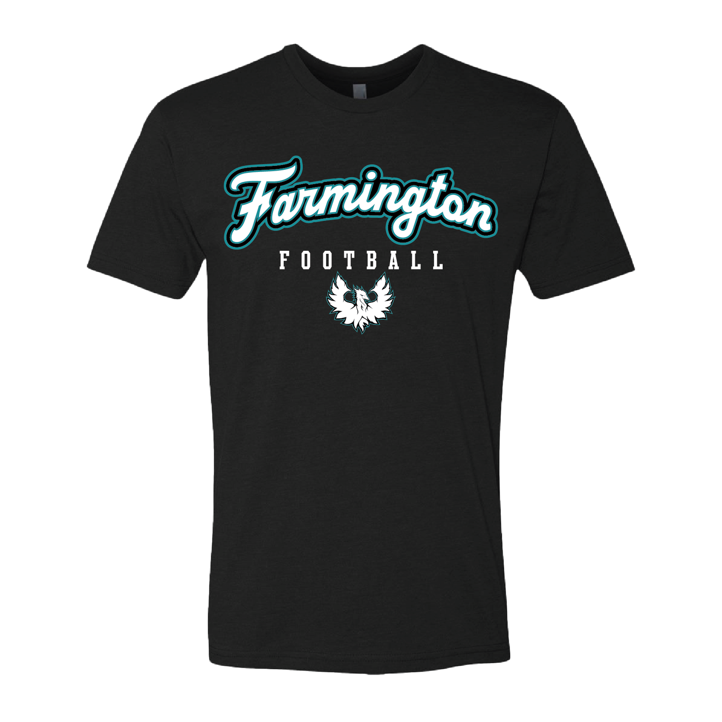 Farmington Football Script W/Phoenix Logo - Mens | Womens | Youth CVC T-Shirt