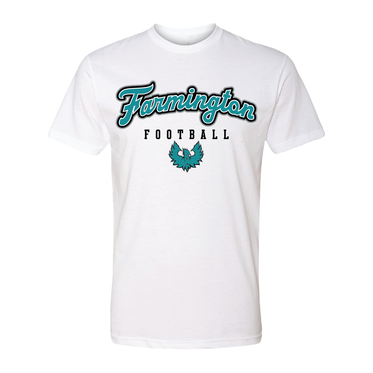 Farmington Football Script W/Phoenix Logo - Mens | Womens | Youth CVC T-Shirt