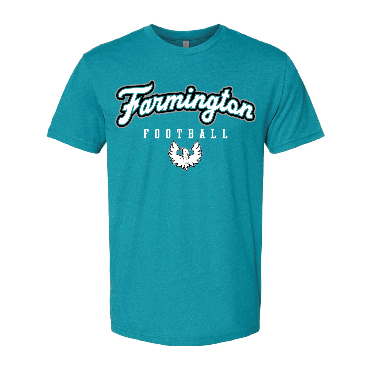 Farmington Football Script W/Phoenix Logo - Mens | Womens | Youth CVC T-Shirt